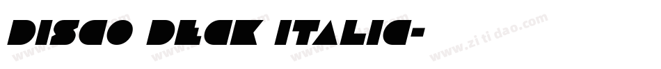 Disco Deck Italic字体转换